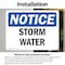 Signmission Storm Water, 5 in W x Rectangle, Vinyl Decal OS-2PACK-NS-D-35-L-18500 - alternate 6